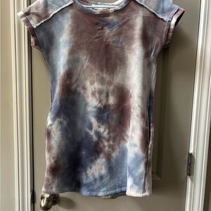 Hippie Rose Tie-Dye Short Sleeve Dress